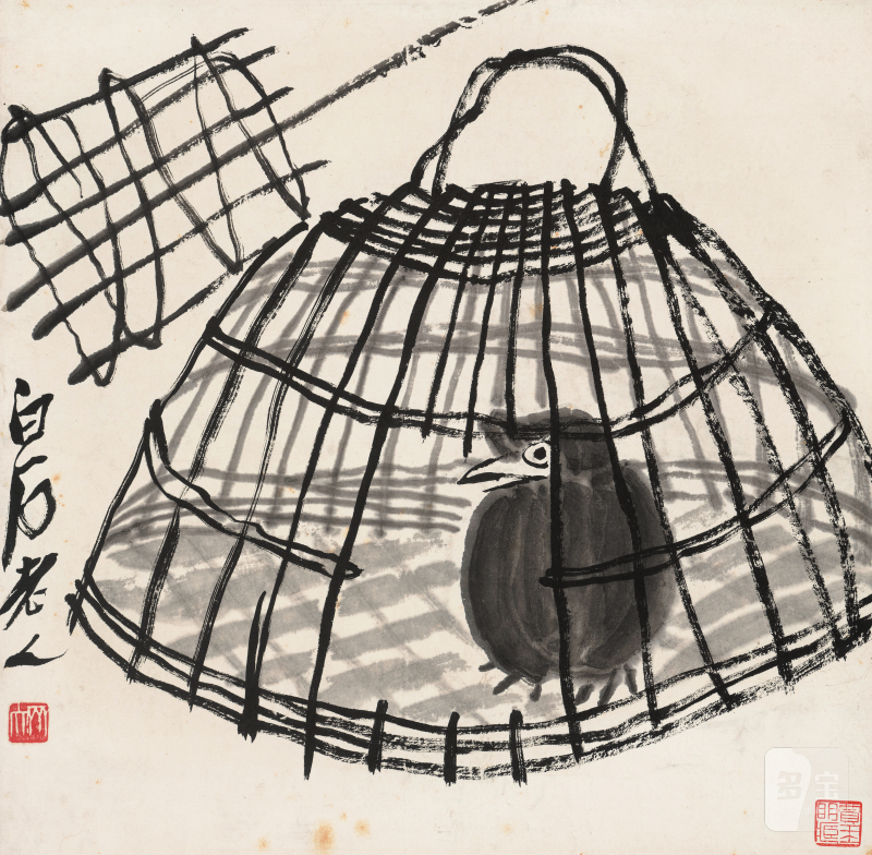 齐白石 1864-1957 八哥 - 图2